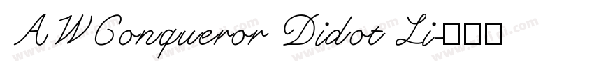 AWConqueror Didot Li字体转换